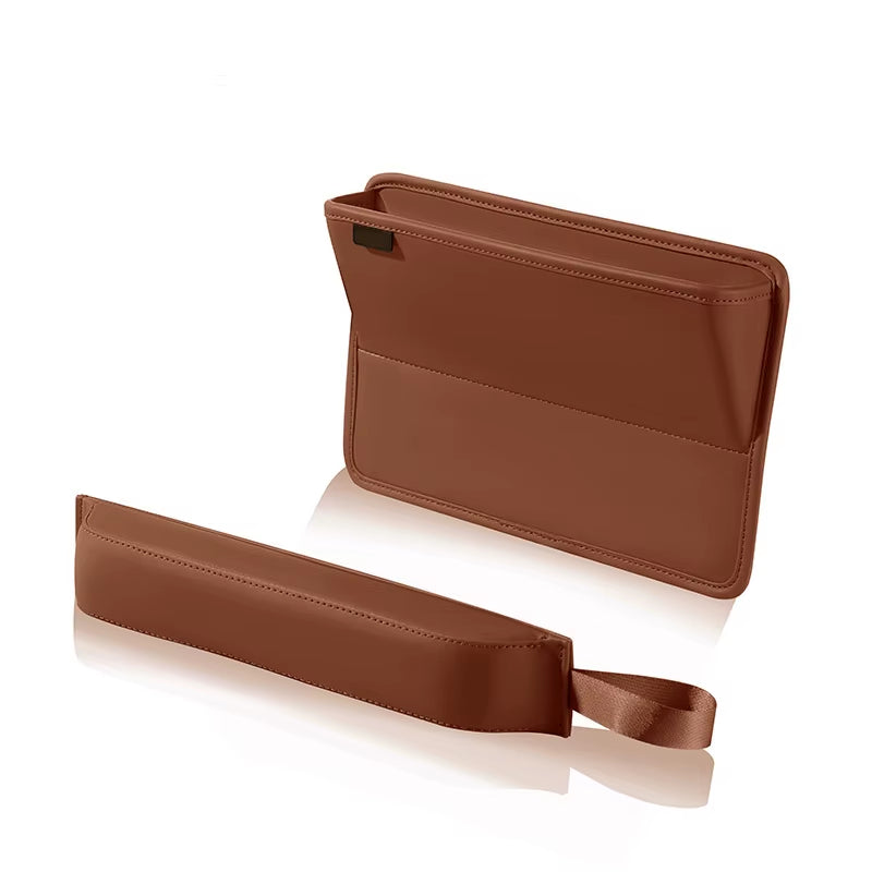 Leather Car Seat Gap Slot Storage Box Case Drop Stop Plug Filler Crevice Phone Holder Front between Seat Organizer Accessories