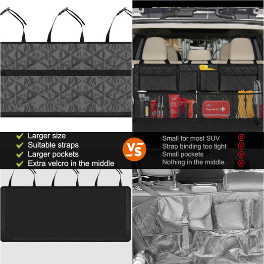 Car Trunk Organizer, Large Capacity Backseat Trunk Organizer (42