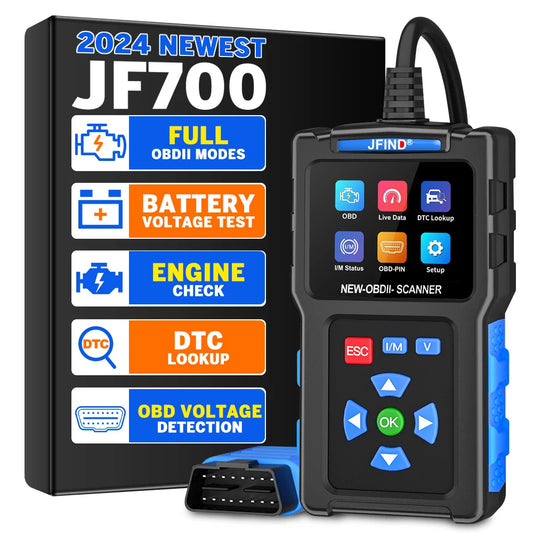 OBD2 Scanner JF700 Code Reader Diagnostics Tool Car Fault Code Reader Engine Check OBDII Scanner Battery Voltage Tester I/M