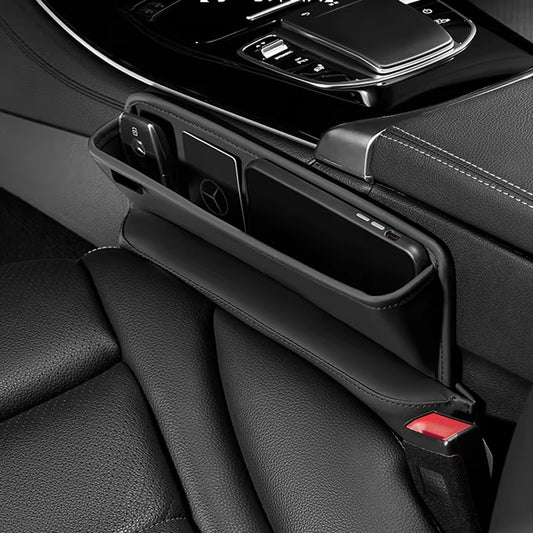 Leather Car Seat Gap Slot Storage Box Case Drop Stop Plug Filler Crevice Phone Holder Front between Seat Organizer Accessories