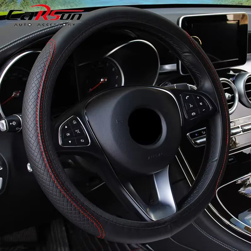 Steering Wheel Cover Braid on the Steering Wheel Cover Cubre Volante Auto Car Wheel Cover Car Accessories