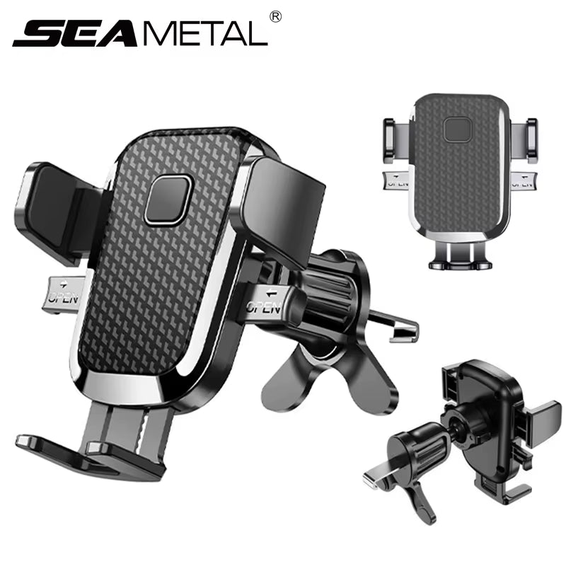 SEAMETAL Upgraded Hook Car Phone Holder anti Shake Air Vent Phone Mount 360-Degree Rotation Stable Smartphone Naigation Support