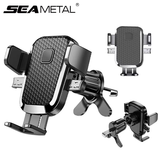 SEAMETAL Upgraded Hook Car Phone Holder anti Shake Air Vent Phone Mount 360-Degree Rotation Stable Smartphone Naigation Support