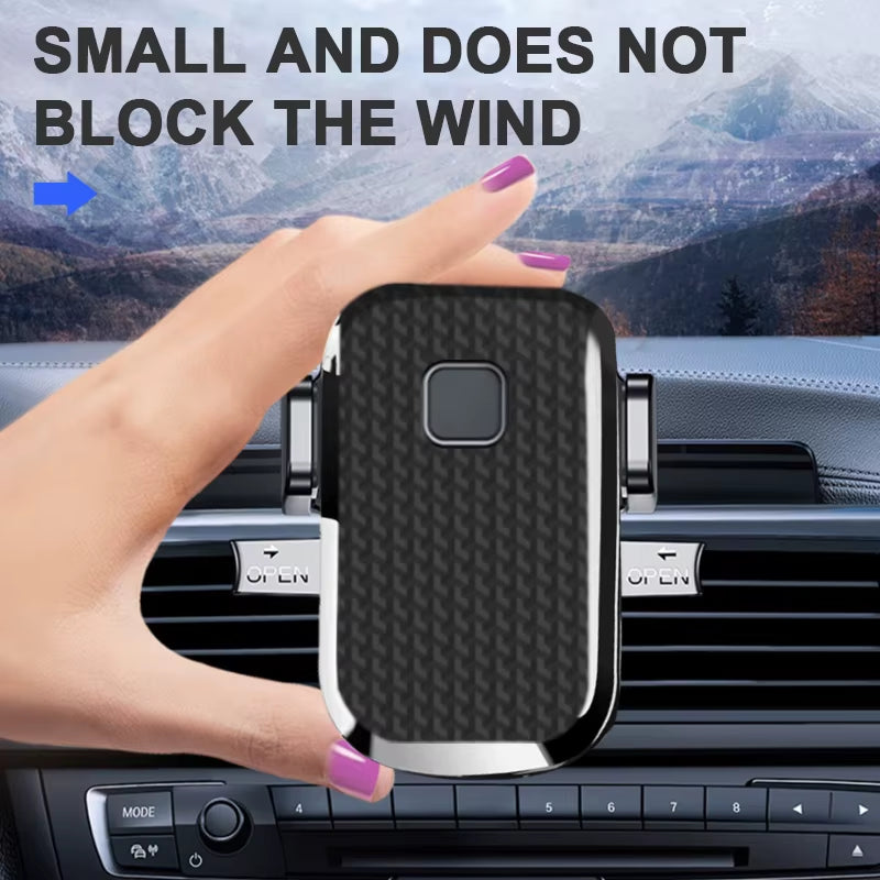 SEAMETAL Upgraded Hook Car Phone Holder anti Shake Air Vent Phone Mount 360-Degree Rotation Stable Smartphone Naigation Support