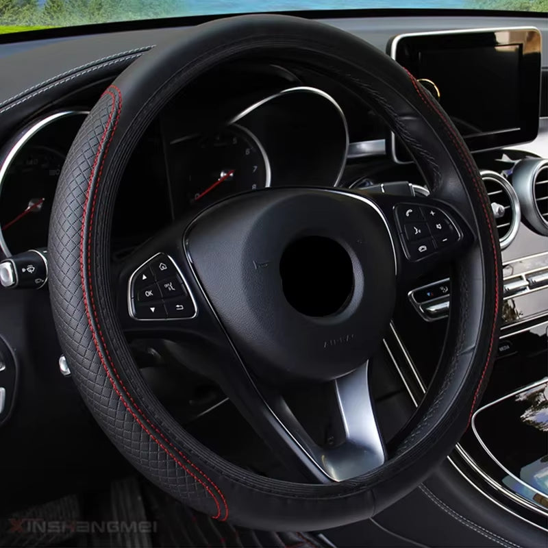 Steering Wheel Cover Braid on the Steering Wheel Cover Cubre Volante Auto Car Wheel Cover Car Accessories