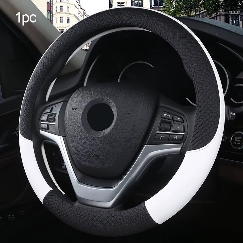 Universal New Steering Wheel Cover Breathable Artificial Leather Car Steering-Wheel Cover Fabric Braid Auto Interior Accessories