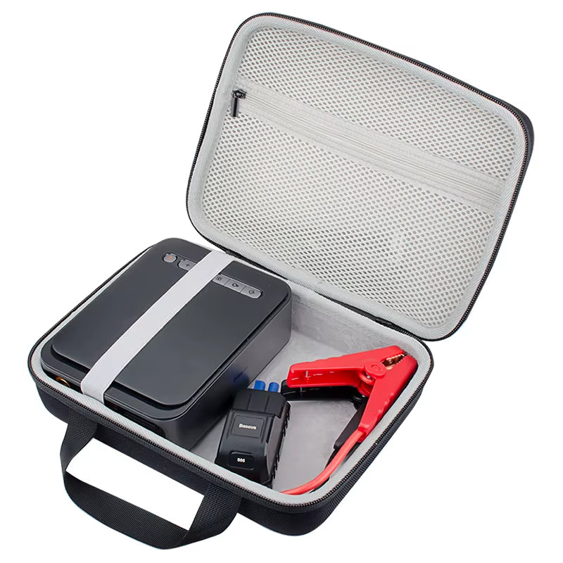 Hard EVA Travel Case for Baseus 2 in 1 Car Jump Starter Power Bank Air Compressor Inflator Pump 1000A Portable Bag