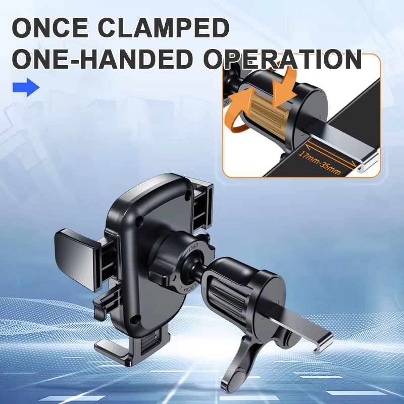 SEAMETAL Upgraded Hook Car Phone Holder anti Shake Air Vent Phone Mount 360-Degree Rotation Stable Smartphone Naigation Support