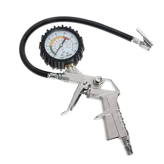 220PSI Car Motorcycle Multifunctional Tire Air Pressure Monitoring Gauge Tester Air Compressor Dial Meter Inflator Pump Tools