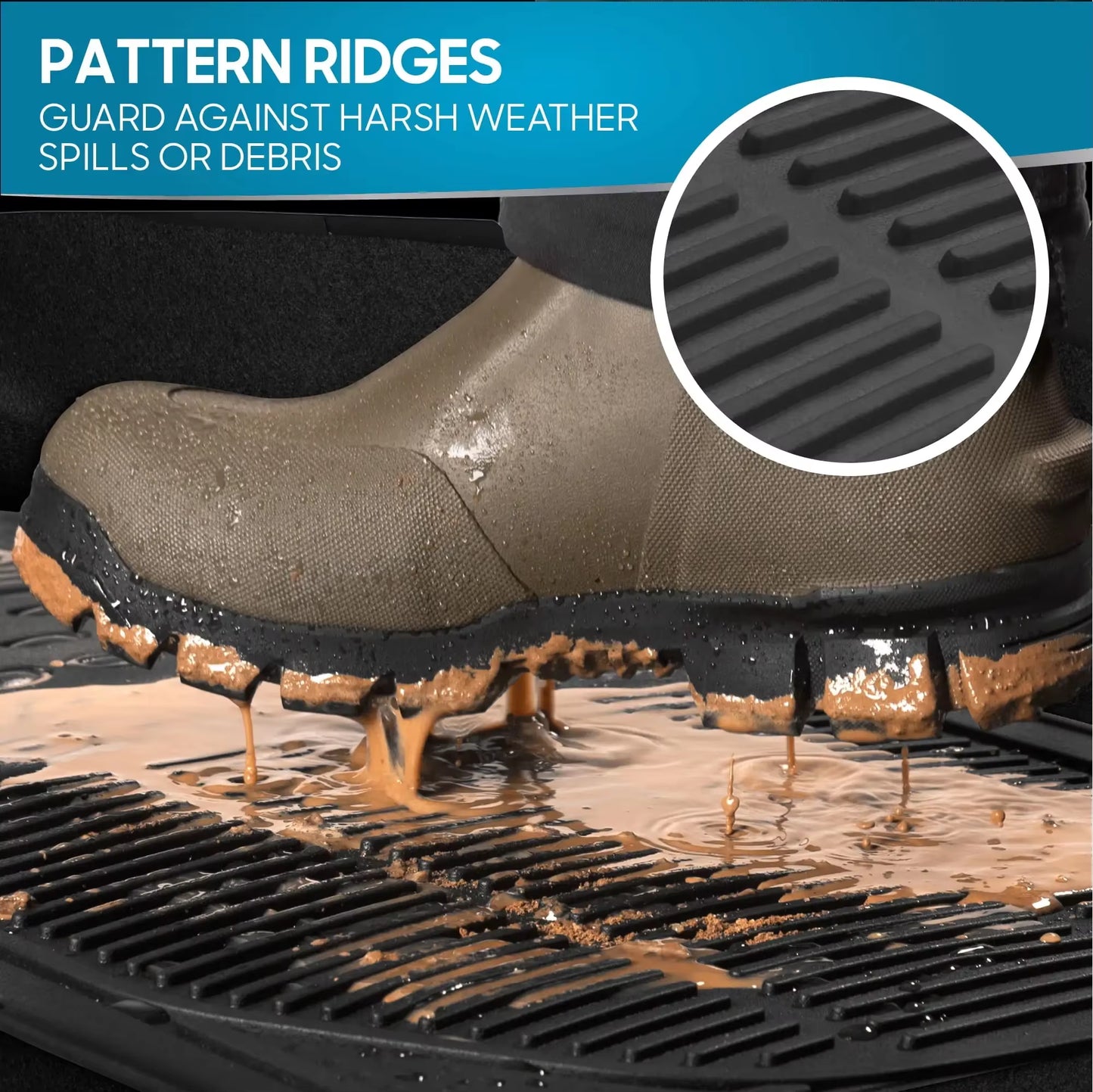 Black Car Floor Mats for Cars, Trucks, and Suvs. Two-Piece, Universal Design, All-Weather Car Floor Mats. Black, Stain-Resistant