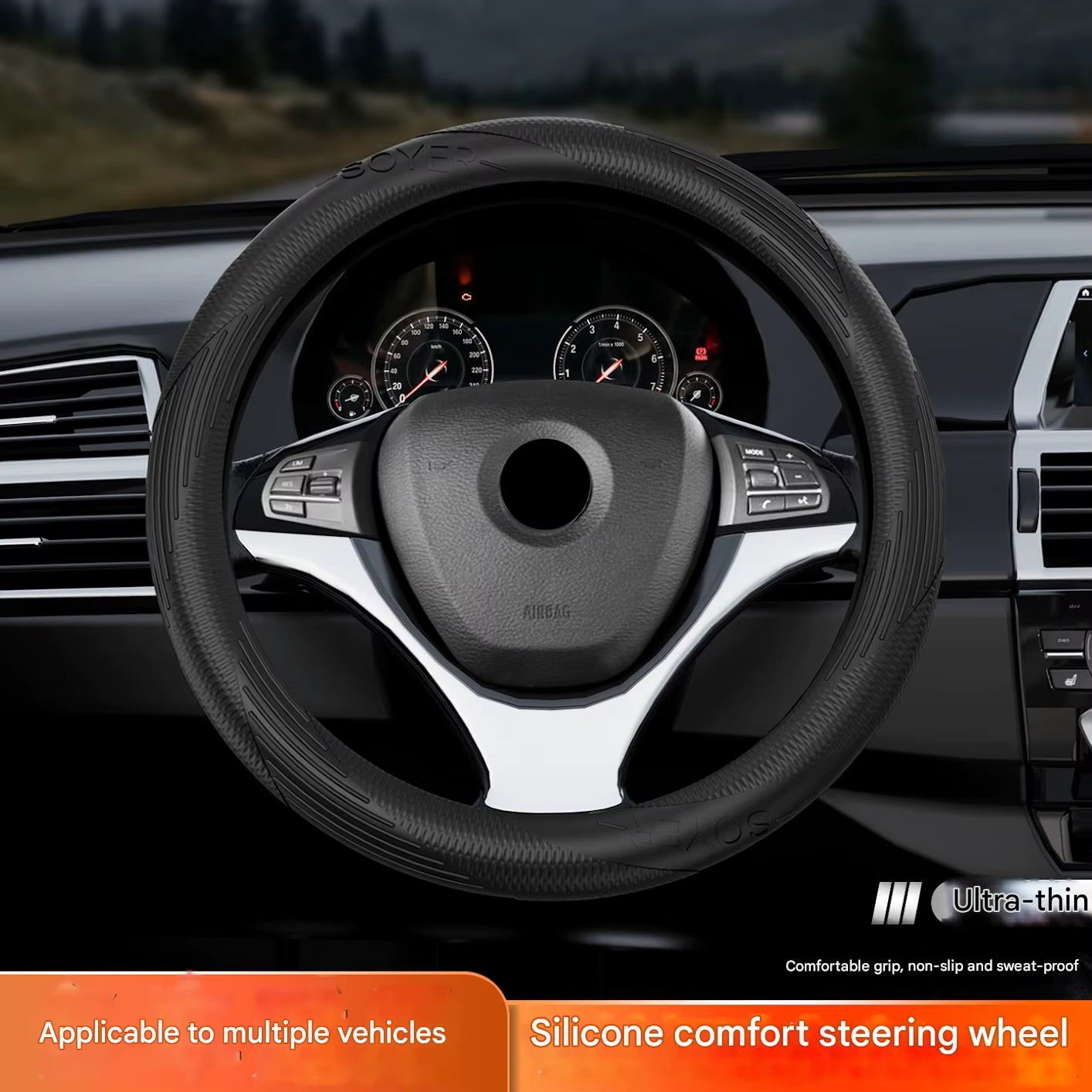 Silicone Steering Wheel Cover Universal Car round Steering Wheel Four Seasons Universal Car Steering Wheel Cover