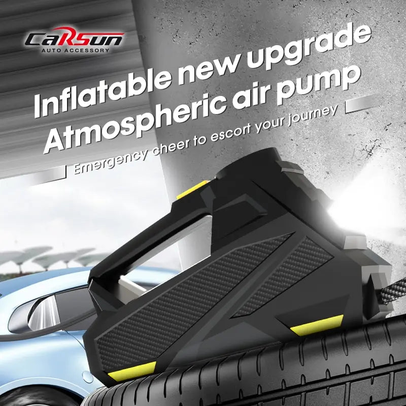 Corded Portable Car Air Pump Upgraded 12V 150PSI Electric Tire Inflator Pump Motorcycle Bike Ball LED Light Car Air Compressor