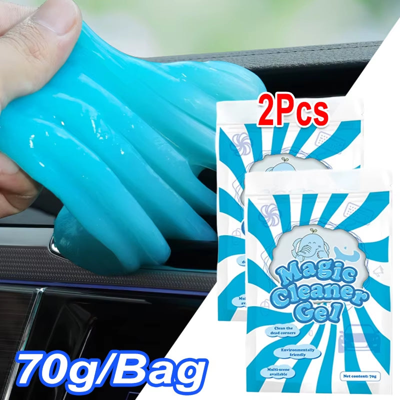 1/2Pcs Car Cleaning Gel Detail Tool Cleaning Gel Cars Interior Putty Cleaner Keyboard Notebook Clean Reusable Gels Magic Clean