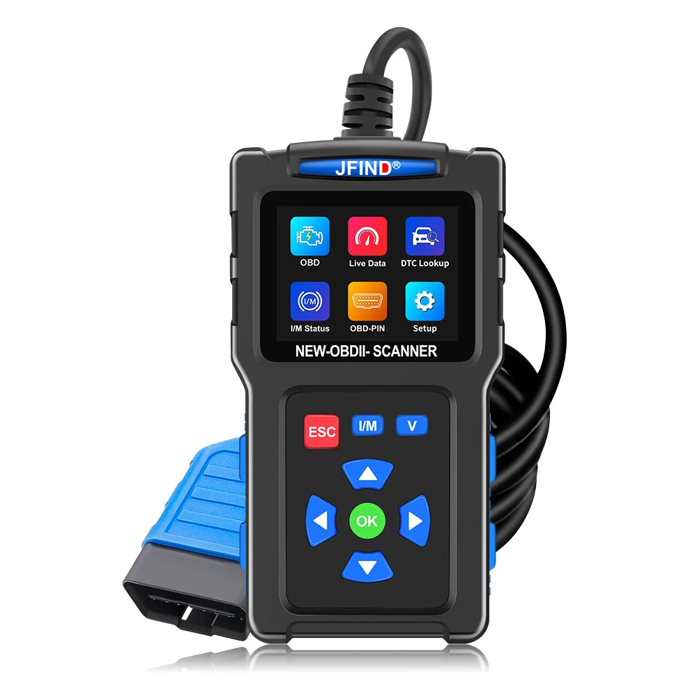 OBD2 Scanner JF700 Code Reader Diagnostics Tool Car Fault Code Reader Engine Check OBDII Scanner Battery Voltage Tester I/M
