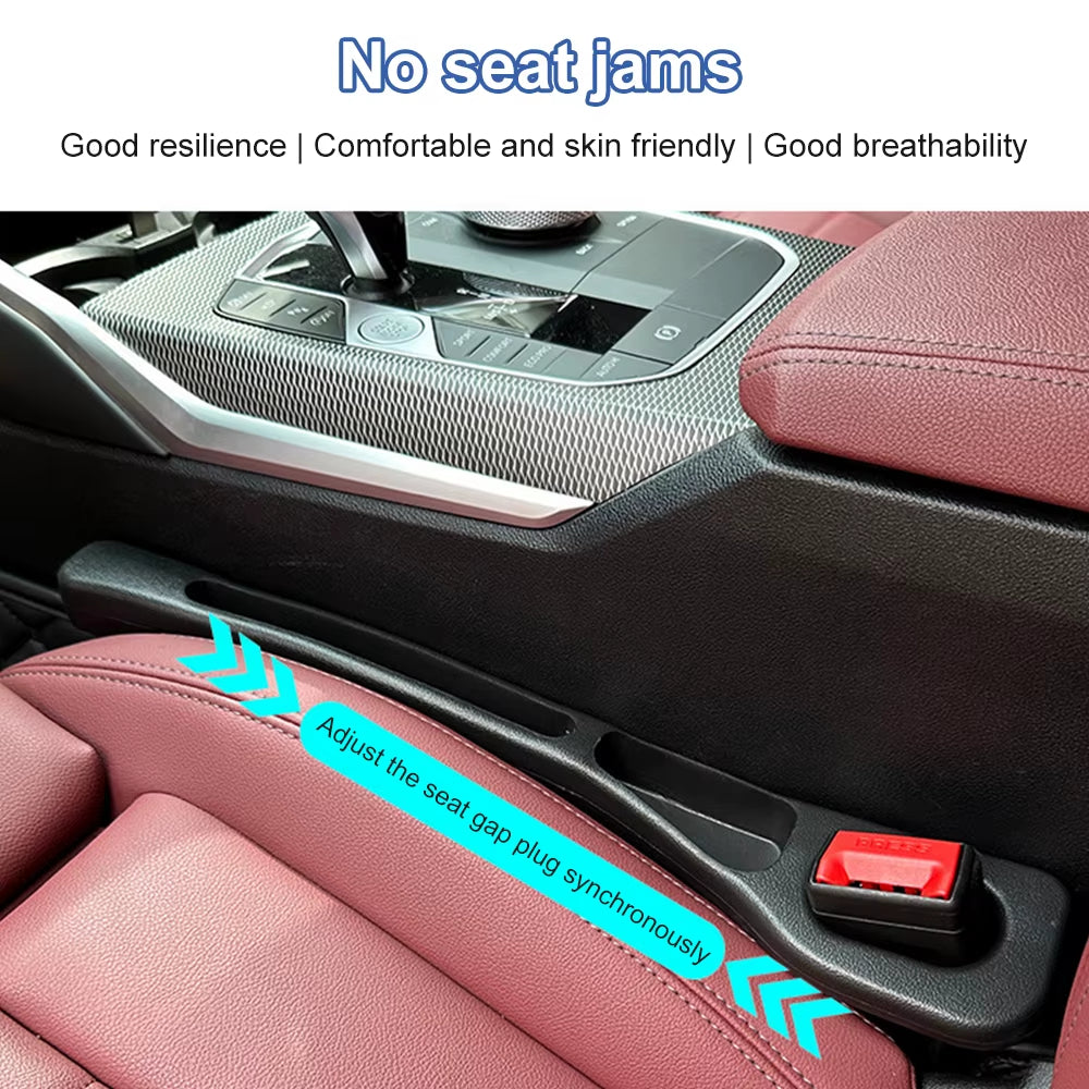 2Pcs Car Seat Gap Filler Organizer PU Waterproof Universal Car Gap Filler Seat Gap Storage Organizer Car Interior Accessories