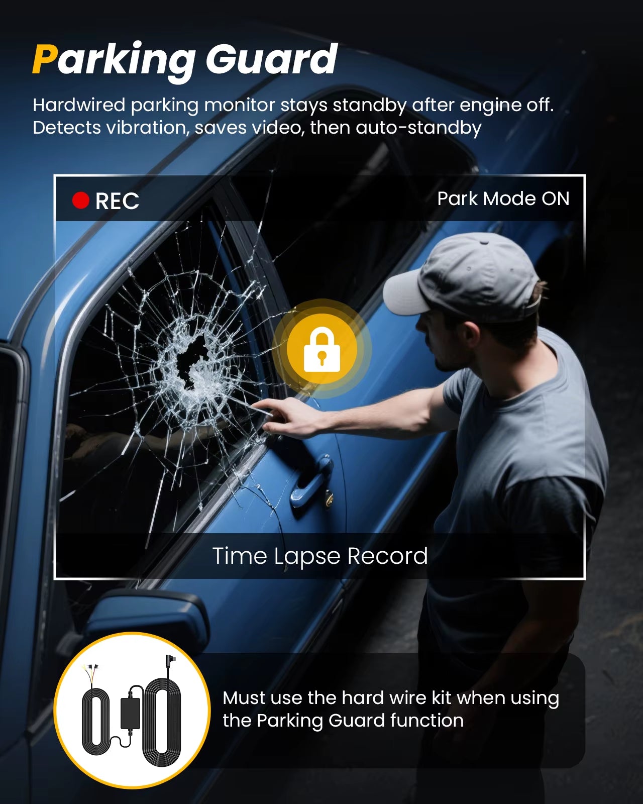 4K 3 Channel Dash Cam, 4K+1080P+1080P Front inside and Rear Dash Camera, Voice Control, Wifi, WDR Night Vision, GPS, 24H