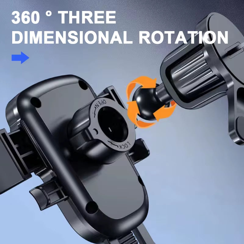 SEAMETAL Upgraded Hook Car Phone Holder anti Shake Air Vent Phone Mount 360-Degree Rotation Stable Smartphone Naigation Support