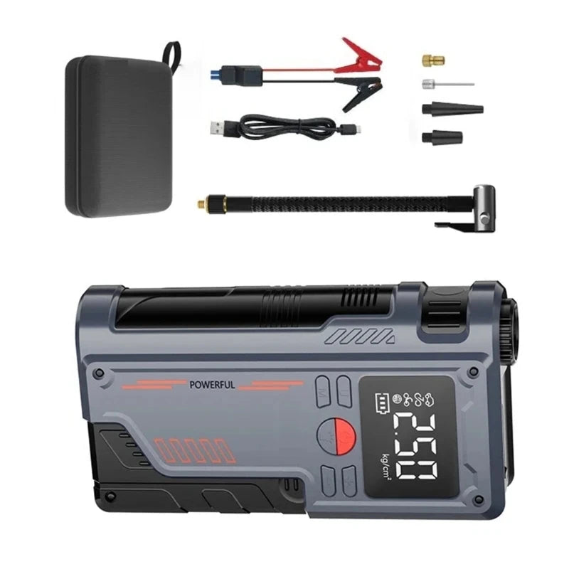 14.8V Car Emergency Power Jump Starter 1000A Digital Tire Inflator Air