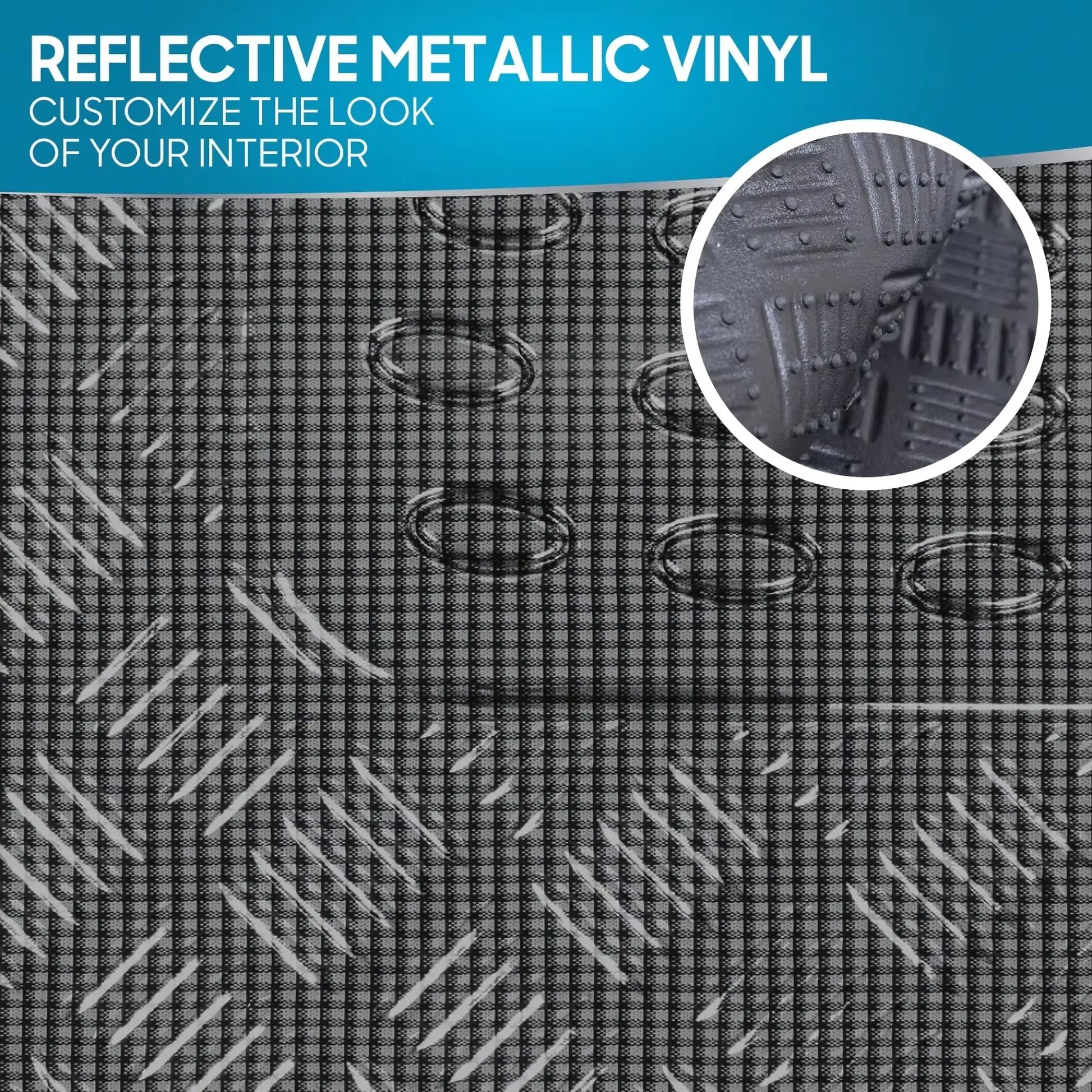 Universal Four-Piece Car Floor Mats. Bright Chrome Finish, Easy to Clean and Dry. Provides Full Coverage. Car Mats Floor